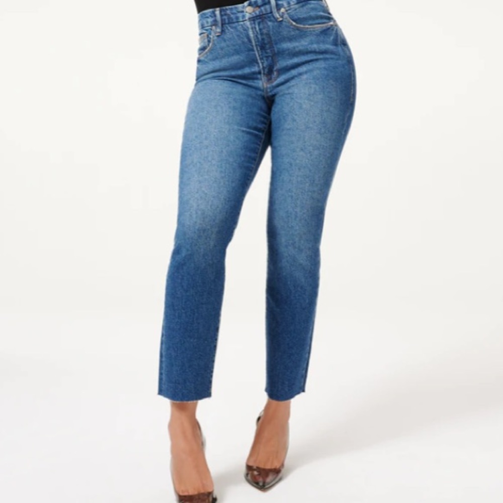 GOOD AMERICAN GOOD CLASSIC RAW HEM Jeans 8/29